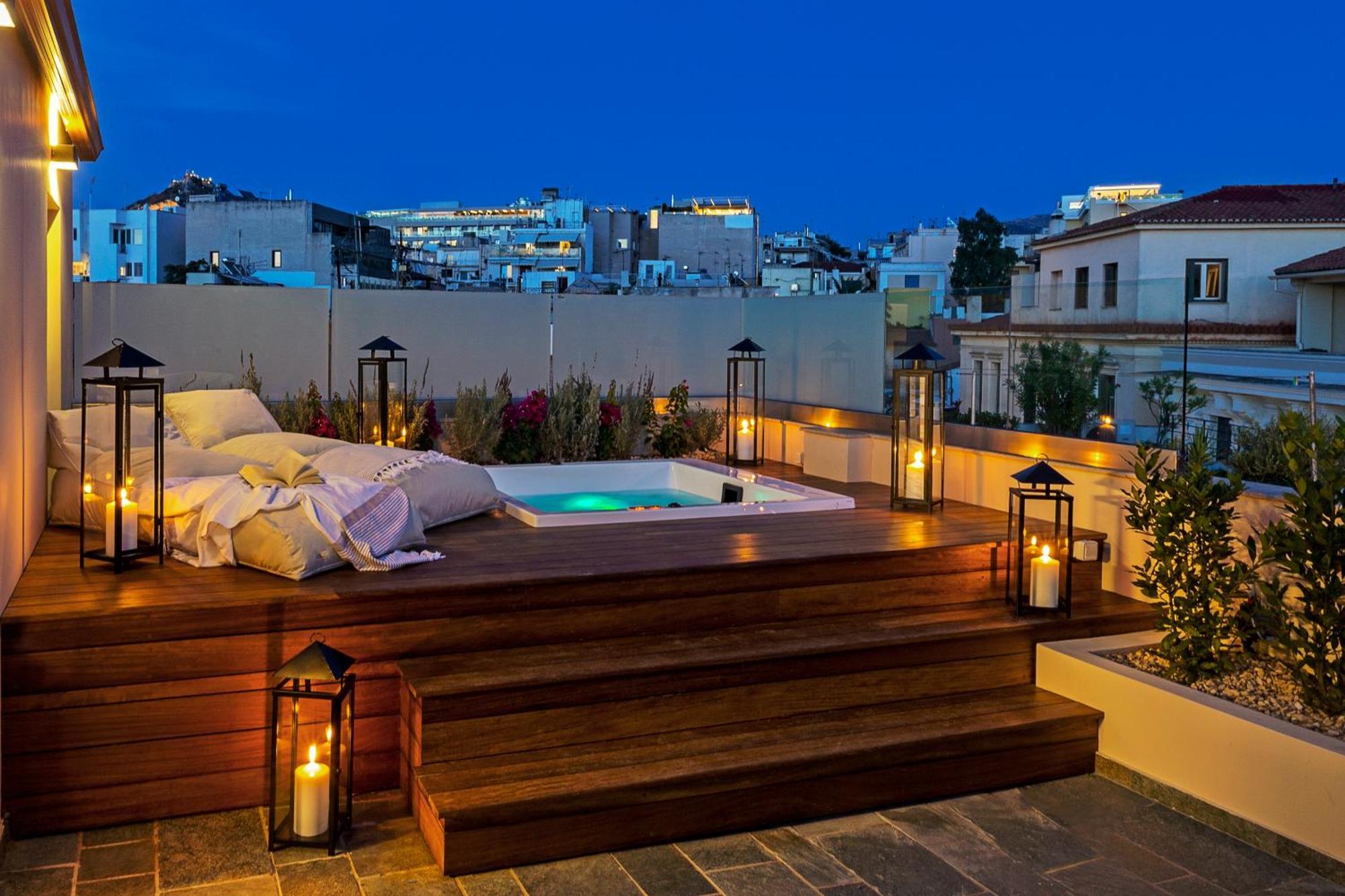 Suite Iconic con vistas a la Acrópolis y bañera de hidromasaje privada