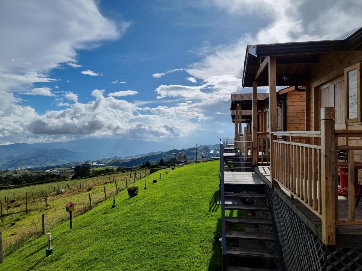 Habitación con cama extragrande y vistas a la montaña