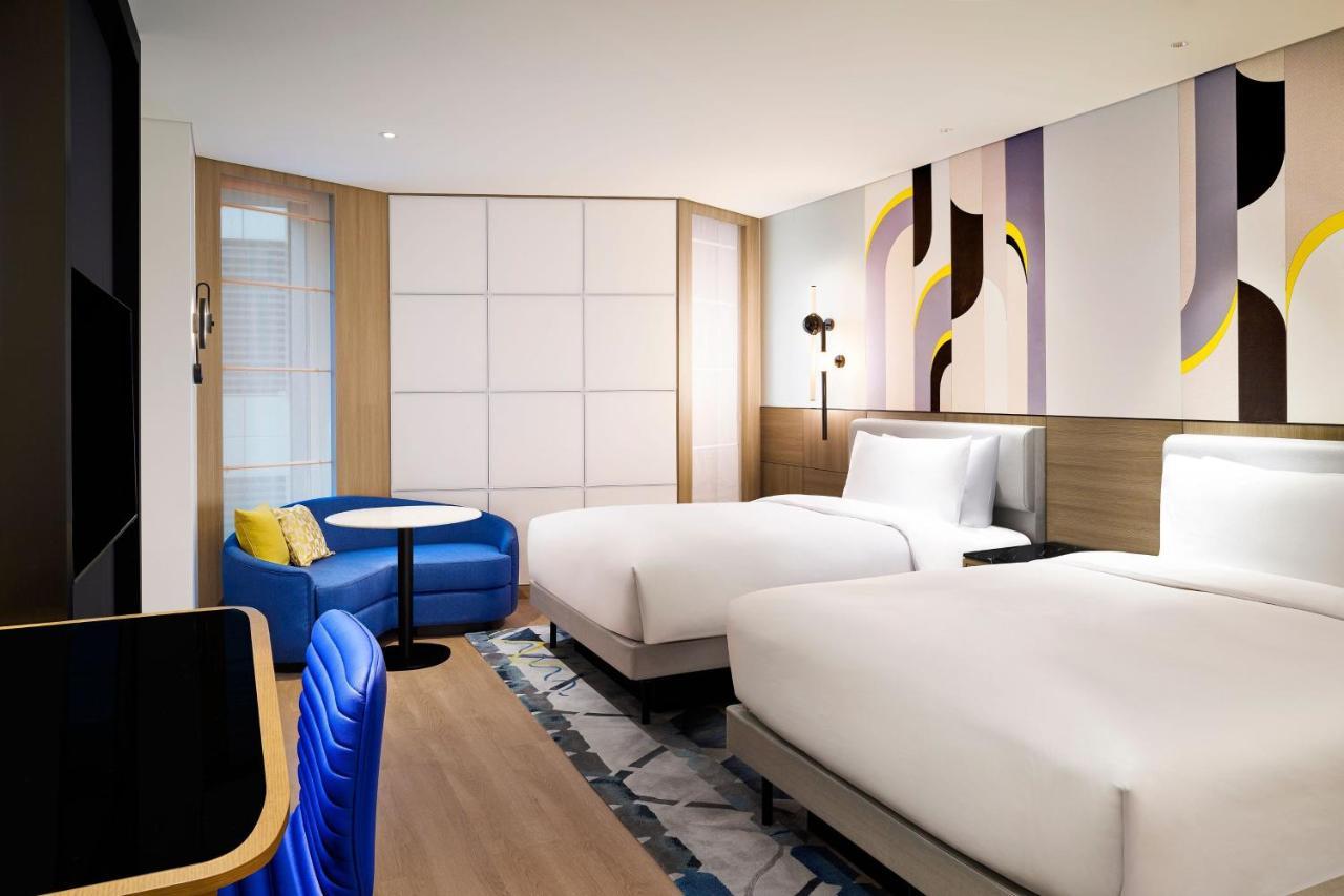 Deluxe Double Room with Two Double Beds and City View