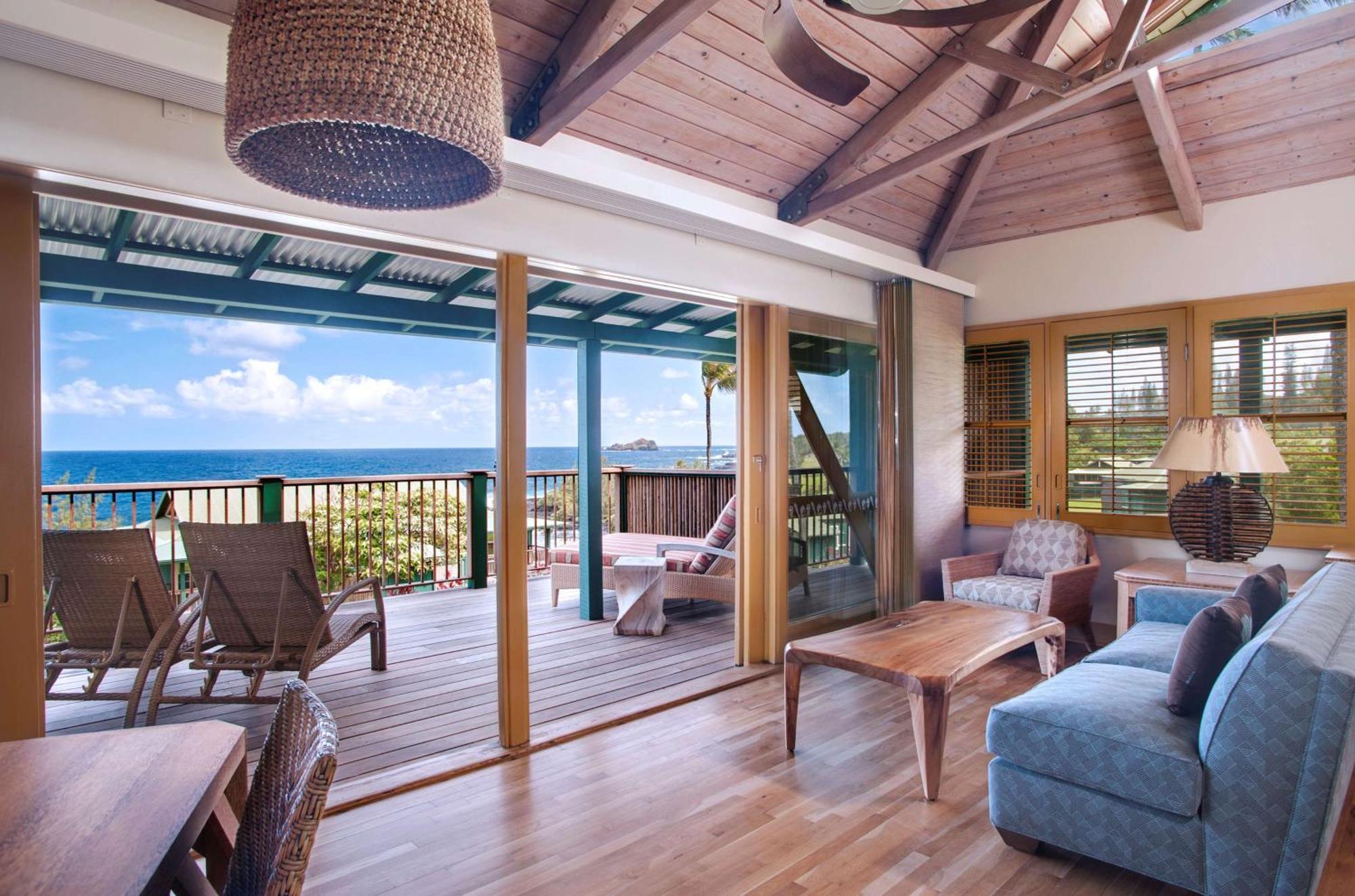 Bungalow mit Kingsize-Bett und Meerblick