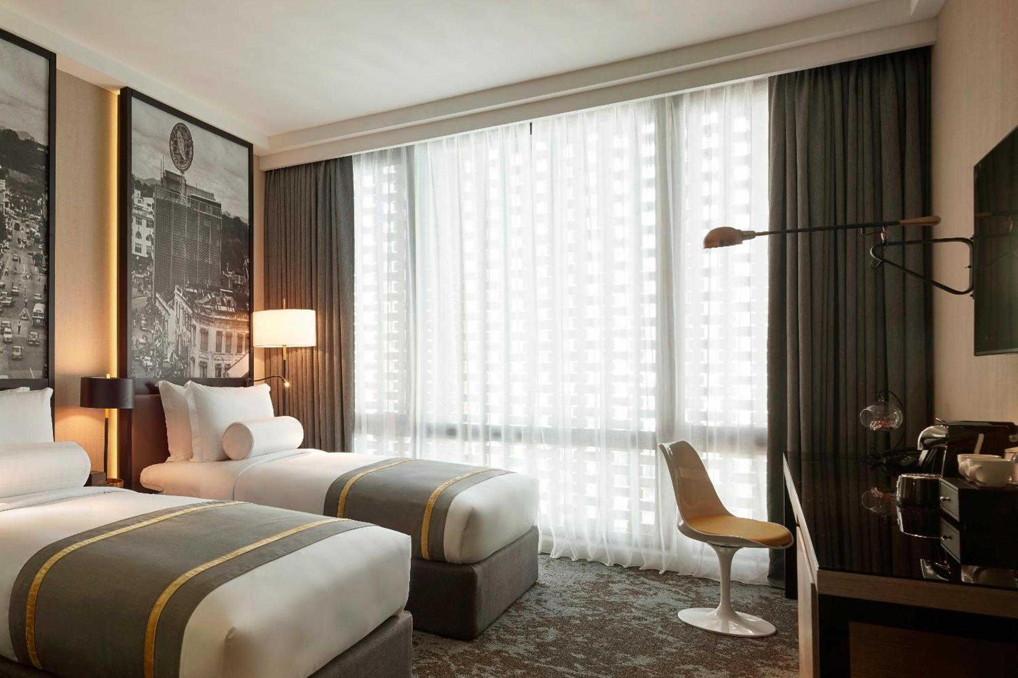 Deluxe Zweibettzimmer mit 2 Einzelbetten und Stadtblick