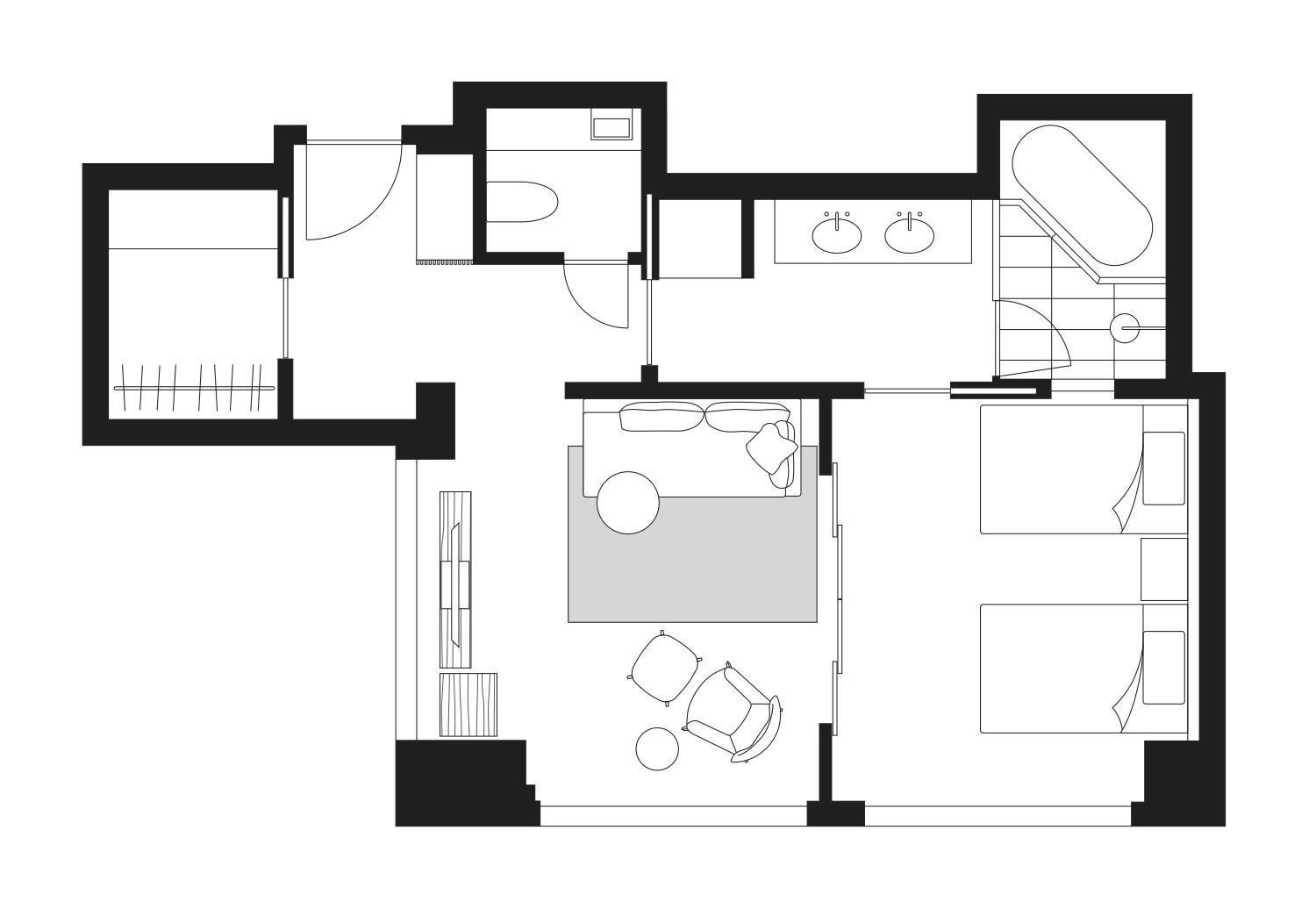 Corner Twin Suite with City View