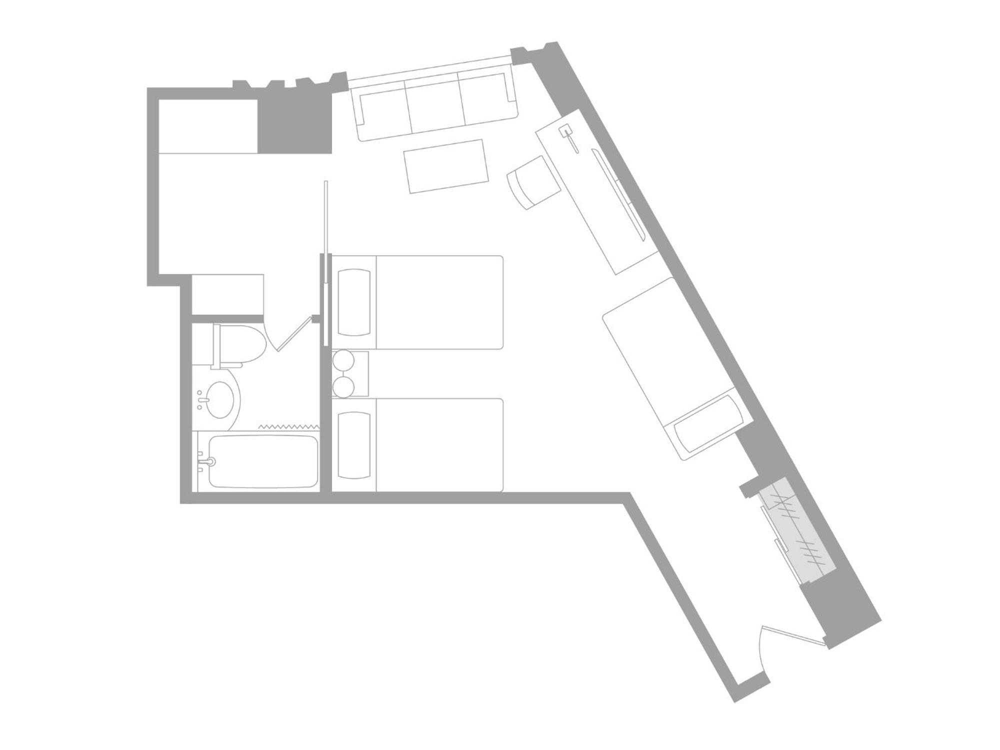 Habitación triple estándar Garden Tower, no fumadores