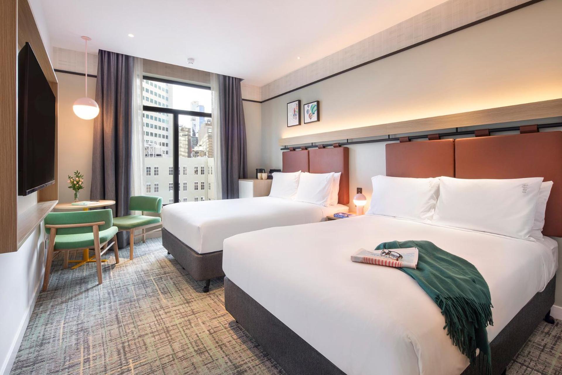 Standard Double Room with Two Double Beds and City View
